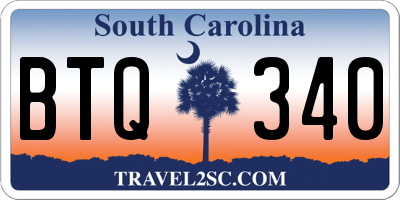 SC license plate BTQ340