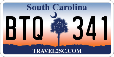 SC license plate BTQ341