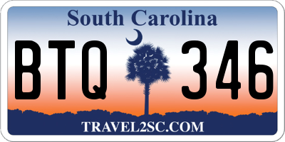 SC license plate BTQ346