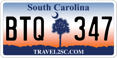 SC license plate BTQ347