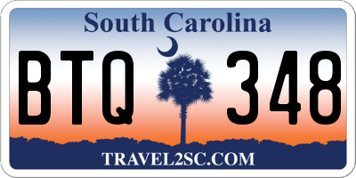 SC license plate BTQ348