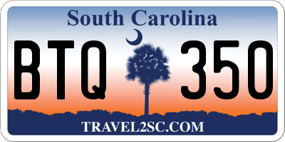SC license plate BTQ350