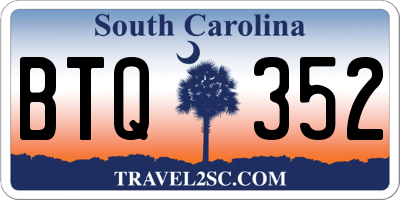 SC license plate BTQ352