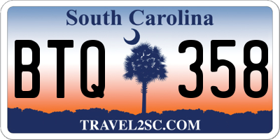 SC license plate BTQ358