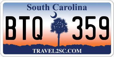 SC license plate BTQ359