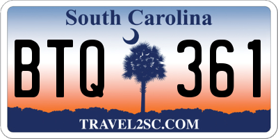 SC license plate BTQ361