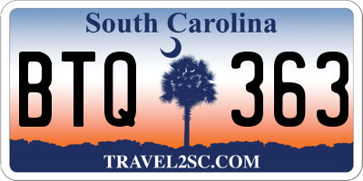 SC license plate BTQ363