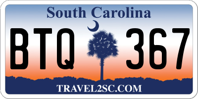 SC license plate BTQ367