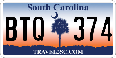 SC license plate BTQ374