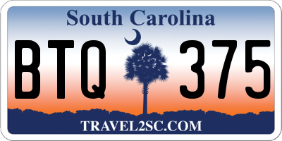SC license plate BTQ375