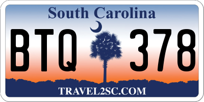 SC license plate BTQ378
