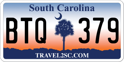 SC license plate BTQ379