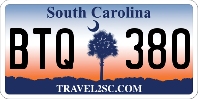SC license plate BTQ380