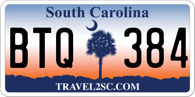 SC license plate BTQ384