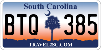 SC license plate BTQ385