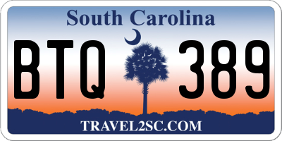 SC license plate BTQ389