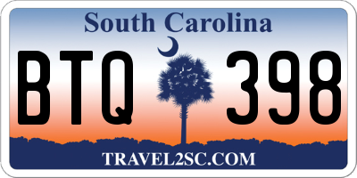SC license plate BTQ398