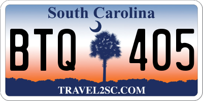 SC license plate BTQ405