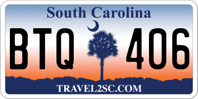 SC license plate BTQ406