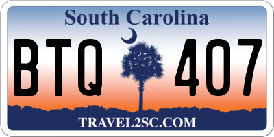 SC license plate BTQ407