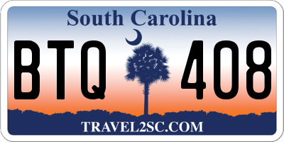 SC license plate BTQ408