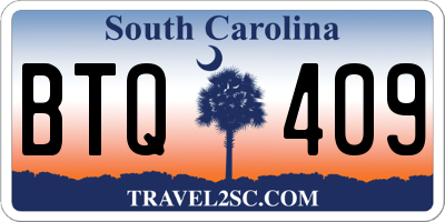 SC license plate BTQ409
