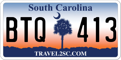 SC license plate BTQ413