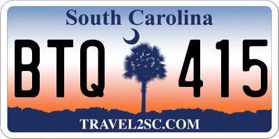 SC license plate BTQ415
