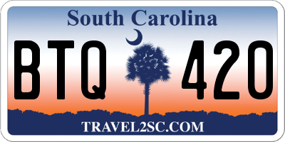 SC license plate BTQ420