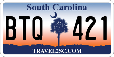 SC license plate BTQ421