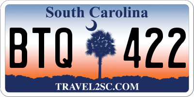 SC license plate BTQ422