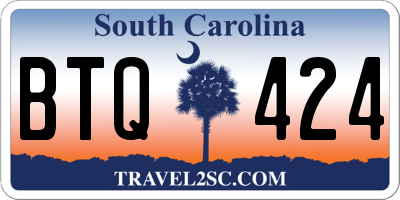 SC license plate BTQ424