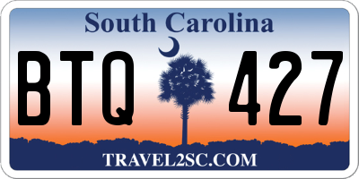 SC license plate BTQ427