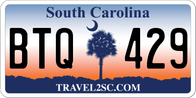 SC license plate BTQ429