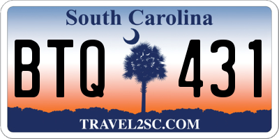 SC license plate BTQ431