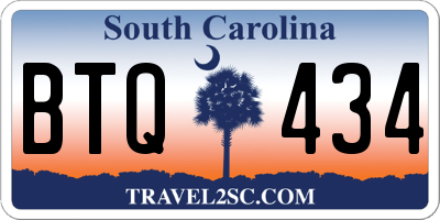 SC license plate BTQ434