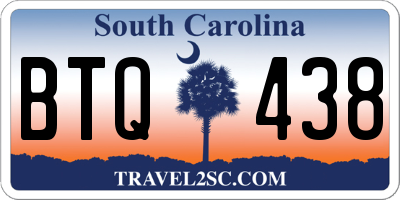 SC license plate BTQ438