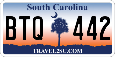 SC license plate BTQ442