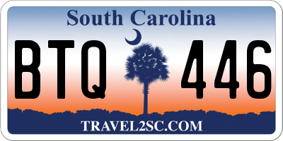 SC license plate BTQ446