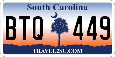 SC license plate BTQ449