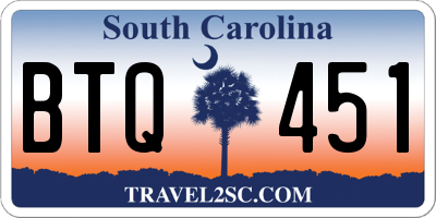 SC license plate BTQ451