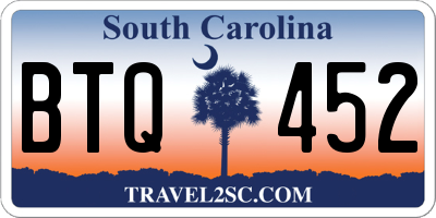 SC license plate BTQ452