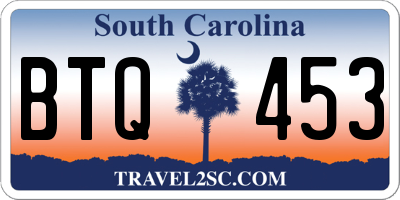 SC license plate BTQ453