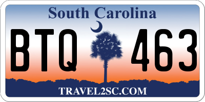 SC license plate BTQ463