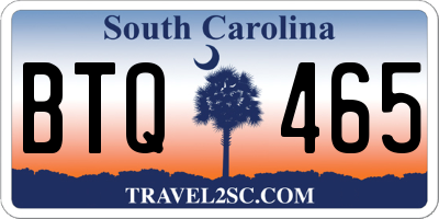 SC license plate BTQ465