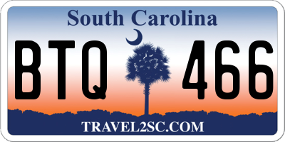 SC license plate BTQ466