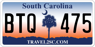 SC license plate BTQ475