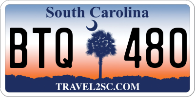 SC license plate BTQ480