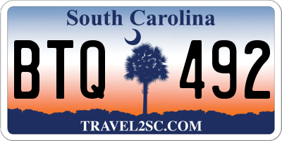 SC license plate BTQ492