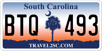 SC license plate BTQ493